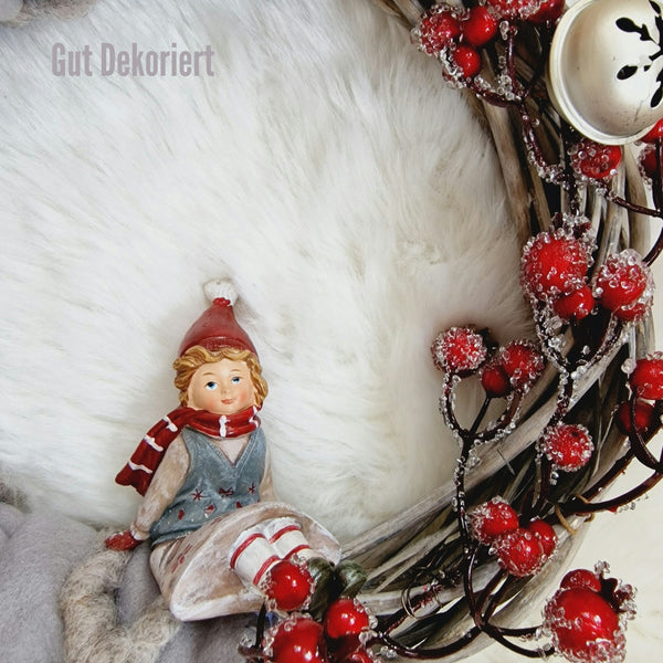 Türkranz Türdeko Winterkranz Winterdeko Mädchen Beeren