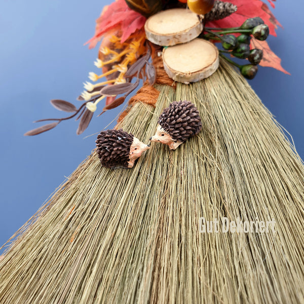 Türdeko Shabby Igel Herbstkranz