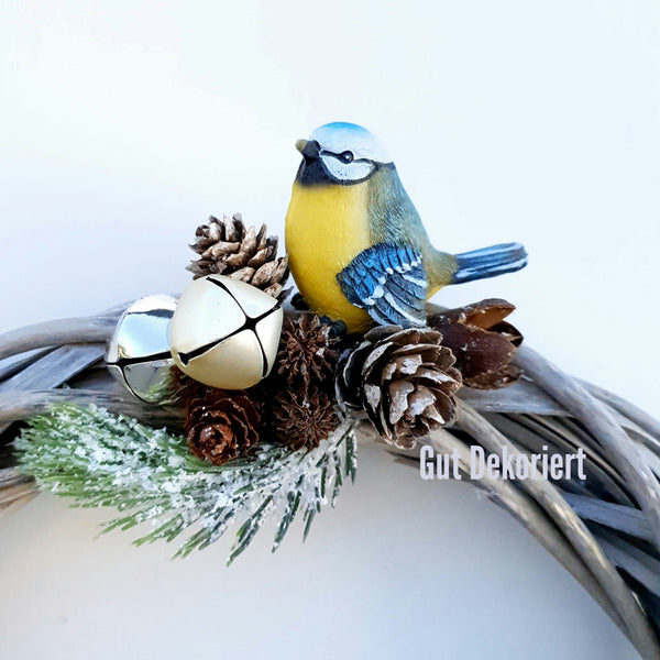 Türkranz Türdeko Weihnachtskranz Winterdeko Meisen