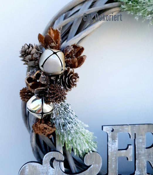 Türkranz Türdeko Weihnachtskranz Winterdeko Meisen