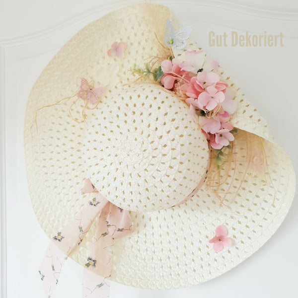 Sommerdeko Türdeko Sonnenhut Hortensien Deko