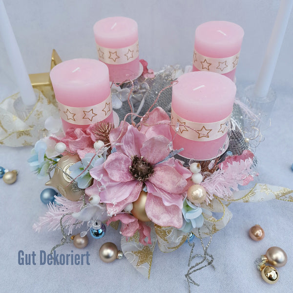 Weihnachtskranz Adventskranz Weihnachtsdeko Christmasdeko Rosa