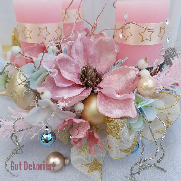 Weihnachtskranz Adventskranz Weihnachtsdeko Christmasdeko Rosa