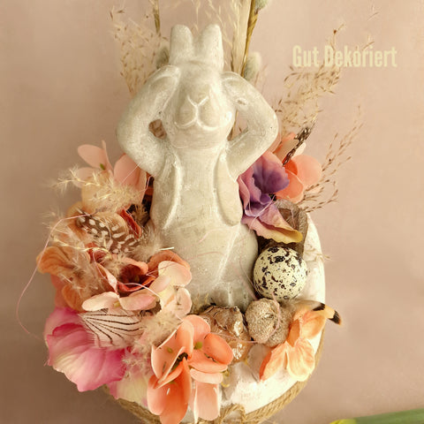 Tischdeko Osterdeko Ostergesteck Frühlingsdeko Hase Ei
